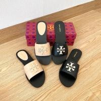 ราคา TORY BURCH รองเท้าแตะปัดพลิกรองเท้าแตะโดยทอรี่ เบิร์ช ทูโทนรองเท้าแตะแบนสําหรับสํานักงานของผู้หญิงทํางานสบายๆทุกวันรองเท้า (50350667912)