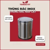 ราคา ถังขยะสแตนเลสพร้อมฝาปิดพลิกทรงกลม (26590026216)