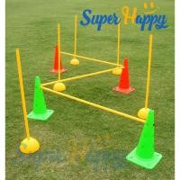 ราคา เสาฝึกซ้อม ยาว 1 ม. ใช้คู่กับฐานฝึกซ้อมเพื่อซ้อมความคล่องตัว เสาสลาลม เป็นเสาฝึกซ้อมฟุตบอลได้ (27941066639)