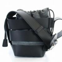ราคา Paco Rabanne Bucket Bag Shoulder Bag Drawstring Leather Suede Black Direct from Japan Secondhand (29152893234)