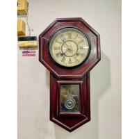 ราคา นาฬิกาแขวนผนัง นาฬิกาโบราณ ระบบไขลาน กรอบไม้สัก (27884295161)