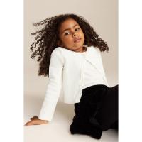 ราคา H&M(เอชแอนด์เอ็ม) เสื้อคาร์ดิแกนผ้ายืดถักลาย Girls Ribbed jersey cardigan 1204785_3 (29726613584)
