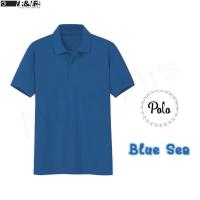 ราคา เสื้อโปโลชาย/หญิง เสื้อคอปกชาย แขนสั้น POLO ผ้าCOTTON มีกระเป๋าหน้า (สีฟ้าทะเล) HONEY BIRD (8690605045)