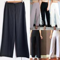 ราคา กางเกงขาบาน สีดำ sizeL. สินค้าใหม่เอวสูง27-28 สะโพก38 ยาว39นิ้ว (213618168)