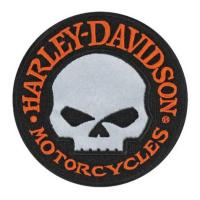 ราคา New Arrival แพทช์ อาร์มติดเสื้อ Harley-Davidson 4 inch Willie G Skull Reflective Embroidered Emblem Sew-On Patch 8011673 (42523884667)