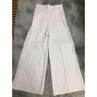 ราคา กางเกงขากระบอกใหญ่ ตีเกร็ดหน้า สีขาว สาวอวบ (19070613026)