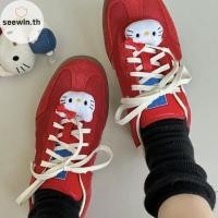 ราคา Seewin 1 คู่ Kawaii Hello Kitty ตุ๊กตาตุ๊กตาเชือกผูกรองเท้าหัวเข็มขัด Sanrio KT แมว DIY รองเท้าดอกไม้รองเท้าผ้าใบอุปกรณ์ตกแต่ง th (27283948772)