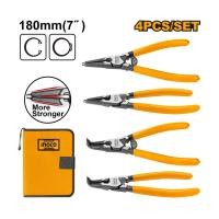 ราคา INGCO ชุดคีมหนีบ-ถ่างแหวน ขนาด 7 นิ้ว (180 มม.) รุ่น HCCPS26180 ขนาดหัวคีม 1.8 มม. ผลิตจากเหล็ก Carbon Steel (อิงโก้) (27654959265)