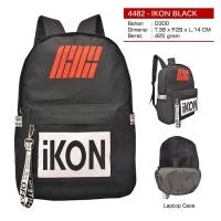 ราคา Kpop iKON กระเป๋าเป้สะพายหลังโรงเรียน / กระเป๋าเป้สะพายหลังแฟชั่นเกาหลีสําหรับผู้ชายและผู้หญิง / iKON กระเป๋าเป้สะพายหลัง Unisex [4482] (9158040522)