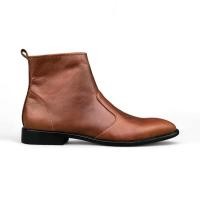 ราคา Lanbaharin Men Chelsea Zipper ข้อเท้าความยาว Boot พร้อมส้นรองเท้า (40772119383)