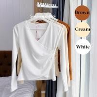 ราคา Mirin Top เสื้อแขนยาวไขว้หน้า (10471660992)