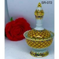 ราคา ที่กรวดน้ำเบญจรงค์ (ลายดอกมะลิเหลืองพื้นแดง) (2281111949)