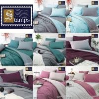 ราคา Stamps ผ้านวม (ไม่รวมชุดผ้าปูที่นอน) สีพื้น สีทูโทน Two Tone Color [37 สี] #total Plain Two Tone Color (40453069060)