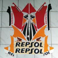 ราคา CBR Special Repsol 150R 2014-2016 สติ๊กเกอร์มอเตอร์ไซค์สีขาว-ส้ม (42624891243)