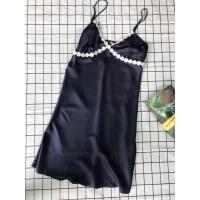 ราคา ชุดนอนผ้าซาตินมือสองสีกรมเข้ม (19115835200)