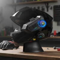 ราคา หูฟังบลูทูธหมวกกันน็อค Y10 สําหรับนักขี่มอเตอร์ไซค์: เชื่อมต่อโทรศัพท์ได้ 2 เครื่อง, กันน้ํา IPX6, แบตเตอรี่ใช้งานได้นาน 48 ชั่วโมง (42476029717)