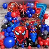 ราคา 95ชิ้นเดอร์แมนธีมสีดําสีฟ้าสีแดงบอลลูนที่มี32นิ้วสีฟ้าฟอยล์บอลลูนสําหรับ1-7ปีเด็กชายเวนเจอร์สซูเปอร์ฮีโร่งานเลี้ยงวันเกิดเด็กอาบน้ําตกแต่ง (44421854467)