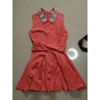 ราคา Dress lyn around สีชมพู​โอรส​ปกแต่งดอกไม้ไหมพรม (3611476289)