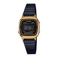 ราคา Casio Standard Digital นาฬิกาข้อมือผู้หญิง สายสแตนเลส รุ่น LA670WEGB,LA670WEGB-1B - สีดำทอง (885306542)