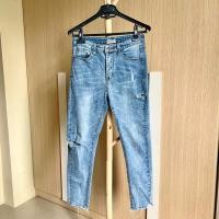 ราคา กางเกงยีนส์ป้าย wow shop แต่งขาด ทรงขาเดฟ (28601604055)