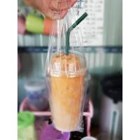 ราคา ถุงหิ้วแก้วกาแฟเต็มใบ ไฮโซใส ใส่แก้วขนาด 16-22 oz. (100 ใบ)แบบใส ไฮโซ และเหนียว ไม่ขาดง่าย (4784691234)