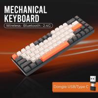 ราคา ZIYOLANG Wireless Mechanical Red Bluetooth 2.4GHz Gaming Keyboard - K68 (42769216062)
