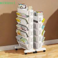 ราคา MXWANXI ชั้นวางหนังสือล้อเลื่อนชั้นวางหนังสือแบบเคลื่อนย้ายได้หมุนได้ (53300705169)