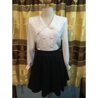 ราคา เสื้อเชิ้ตสีขาว คอลูกไม้ (1928420527)