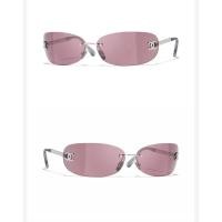 ราคา ของแท้ เลนส์โลโก้ CHANEL LOGO แว่นตากันแดดโลหะสำหรับคู่รัก (29668441999)