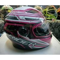 ราคา หมวกกันน็อค RIDER VIPER แว่น 2 ชั้น NO.2 สีชมพู ขาว ดำ Size XL (699009791)