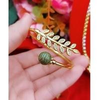 ราคา กำไลข้อมือมงคลหุ้มทองคำแท้ ใบมะกอกเพชร ไขว้หินถูกหวย ฝังเพชร cz แท้ (16704129123)
