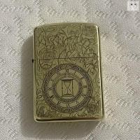 ราคา Zippo กวาดล้างน้ํามันก๊าซแช็คทองเหลืองเกราะนาฬิกาทรายเวลาคลาสสิกของขวัญสําหรับผู้ชายที่ใช้เองแช็คลม (44267996567)