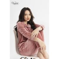 ราคา ชุดนอนสตรีฤดูใบไม้ร่วงฤดูหนาวชุด VADESI คุณภาพสูงแขนยาวกํามะหยี่ Warm Retention นุ่มยืดหลังคลอดสวมใส่ (25096133708)
