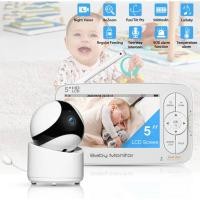 ราคา 5นิ้วจอภาพวิดีโอเด็กไร้สายอุณหภูมิการตรวจสอบการมองเห็นได้ในเวลากลางคืน Two-Way Intercom Baby Nanny กล้องวงจรปิด (18976175668)