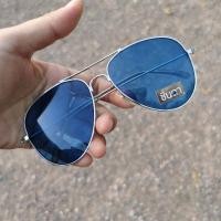 ราคา แว่นตาวินเทจ ชินตา เก่าเก็บยุค 90s รุ่น Blue 90's ทรงตี๋ใหญ่ กรอบสีเงิน เลนส์สีน้ำเงิน วินเทจ (20665059675)