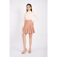 ราคา FJN7648 - กระโปรงสตรีทแวร์ผ้าหยาบเอวบานและทรงจีบใหญ่ - ปาทิโอ (24395310742)