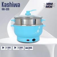ราคา Kashiwa หม้อต้มไฟฟ้า อเนกประสงค์ พร้อมซึ้งนึ่ง รุ่น KW-220 สีฟ้า ขนาด 1.8 ลิตร กำลังไฟ 1000 วัตต์ มีที่ทำไข่ลวก และซึ้งน (29930807213)