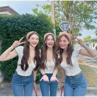 ราคา PS เสื้อครอปลูกไม้ แขนตุ๊กตา งานป้าย Meenny (24136985590)