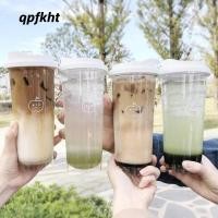 ราคา Qpfkht85 ขวดน้ํา, 355ml/473ml ถ้วยน้ําป้องกันการรั่ว,แบบพกพาโปร่งใส BPA ฟรีขวดดื่มสําหรับน้ําผลไม้นมชากาแฟ (29878440639)
