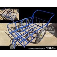 ราคา รถเข็นของอเนกประสงค์ 3ล้อ. รถเข็นแกลอนน้ำ (ใน 75x125cm) ล้อหลังจักรยานขอบ 21" ยางใหม่26” ล้อหน้าพีวีซี by JHW (29563494405)