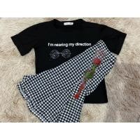 ราคา เซ็ทเสื้อ กระโปรงจั้มเอวด้านหลังลายสก็อต (16119746081)