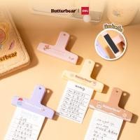 ราคา (ButterBear X Deli) ที่หนีบกระดาษ ที่หนีบมีแม่เหล็ก ที่หนีบลายบัตเตอร์แบร์ น้องหมีเนย (1ชุด/2ชิ้น) (43600043338)