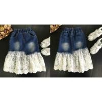 ราคา กระโปรงยีนส์ชายลูกไม้ (254775837)