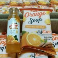 ราคา สบู่+โดส‼เพียงใช้คู่กัน ️ไม่ต้องฉีดผิวก็ขาวได้เพียงสบู่ส้มสด+โดส‼️ (927428003)