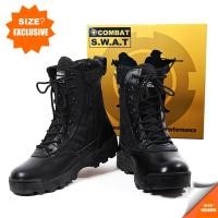ราคา Army Tactical Boots รองเท้าทหาร รองเท้าคอมแบท รด แบบมีซิป​ใจ Swat Boots Combat Boots (3748138307)