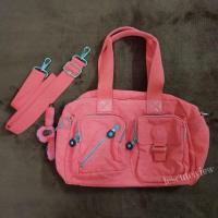 ราคา Used Kipling Defea หูยาว สีชมพู Pink Coral ของแท้100% (1858299209)