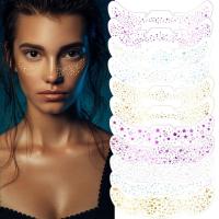 ราคา 6PCS Glitter กระ Face Tattoo สติกเกอร์กันน้ํา Sparkle ชั่วคราว Tattoos Party แต่งหน้า (29284744876)