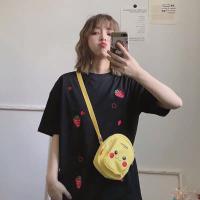 ราคา เสื้อOversize ลายปักสตอเบอร์รี่หัวใจ (3507156769)