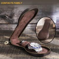 ราคา ☽☾ กล่องเก็บนาฬิกาหนัง Retro Crazy Horse สำหรับครอบครัว ระบบป้องกันฝุ่น นาฬิกากลไก (42873863518)