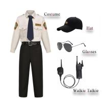 ราคา ชุดทหาร ชุดตํารวจ Police Uniform For Kids Boy Policeman Costume Cap Sunglasses Walkie Talkie Set (24425647763)
